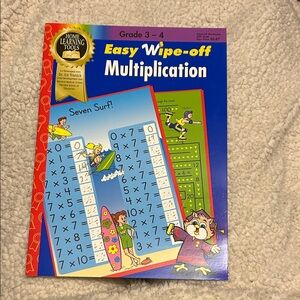 Easy Wipe-off Multiplication Book - Grades 3-4, NEW